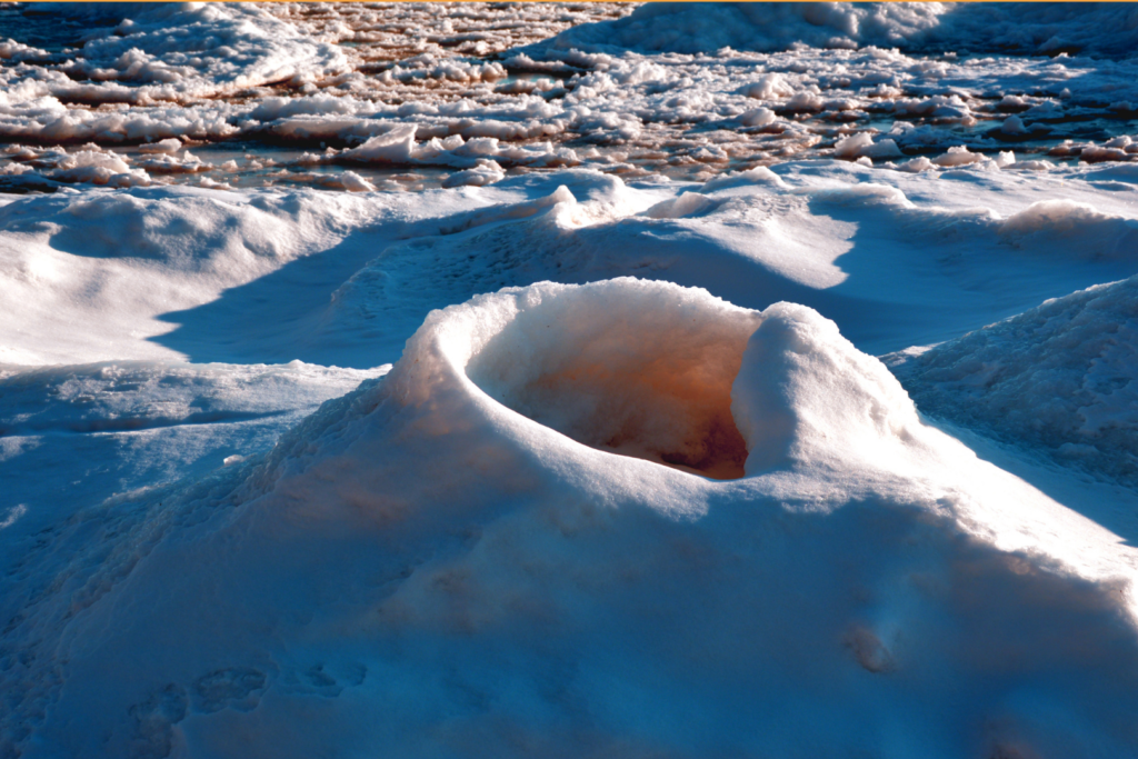 Mouth of an ice volcano.
