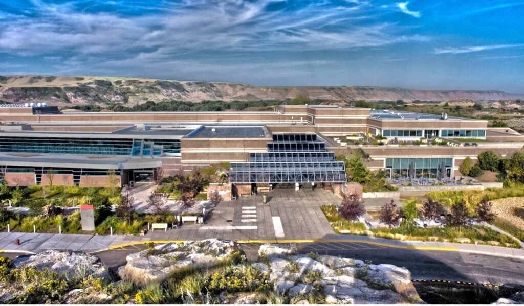 Aerial photo of the Royal Tyrell Museum of Palaeontology