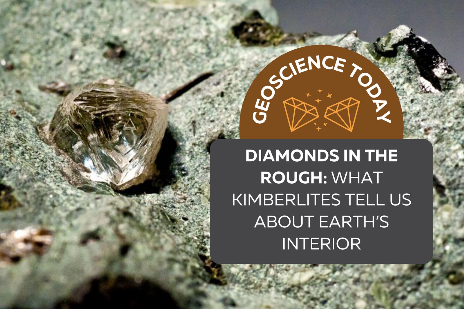 This is a natural piece of kimberlite with a rough Diamond still