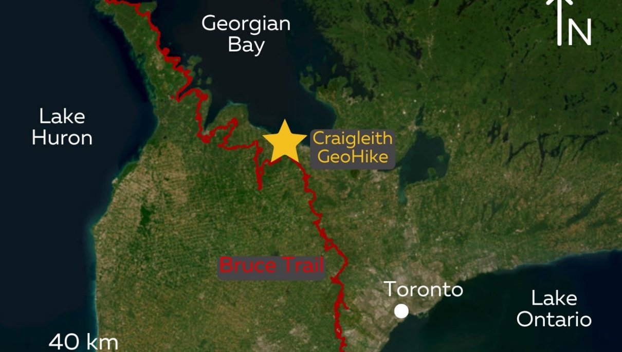 Craigleith GeoHike map.